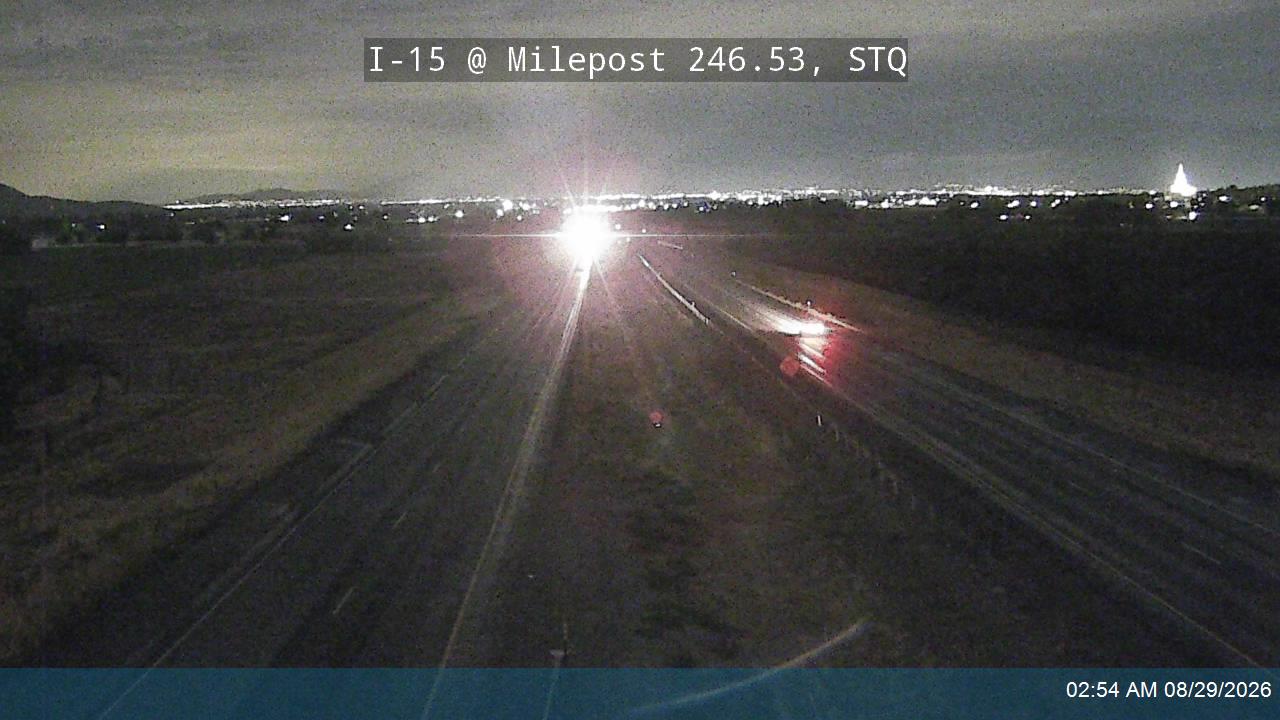 I-15 @ Milepost 246.53, STQ live camera view