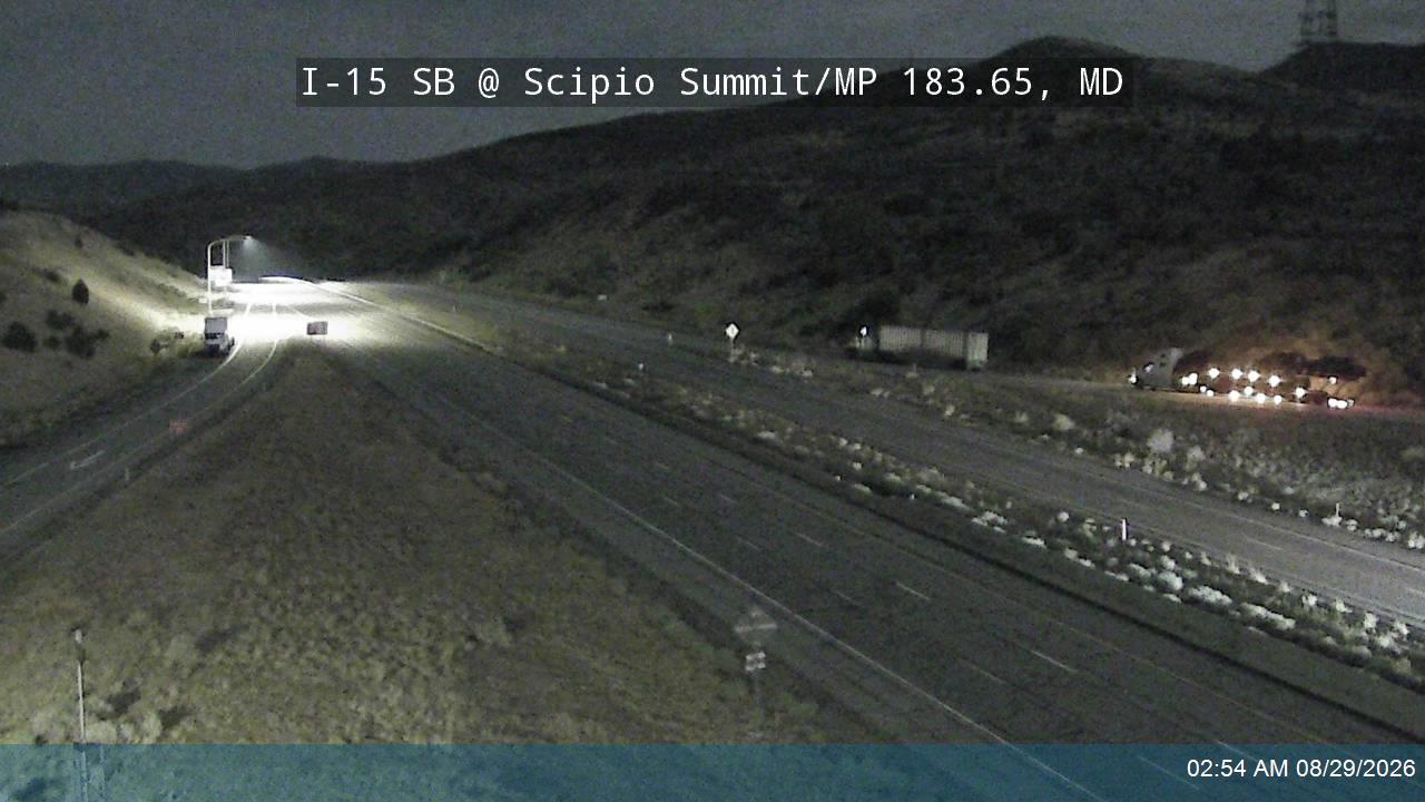 I-15 SB @ Scipio Summit / Exit 184 / MP 183.65, MD live camera view