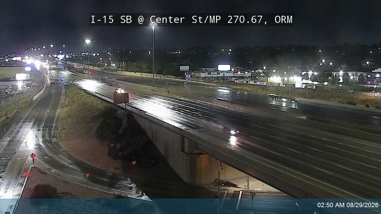 I-15 SB @ Center St / MP 270.67, ORM live camera view