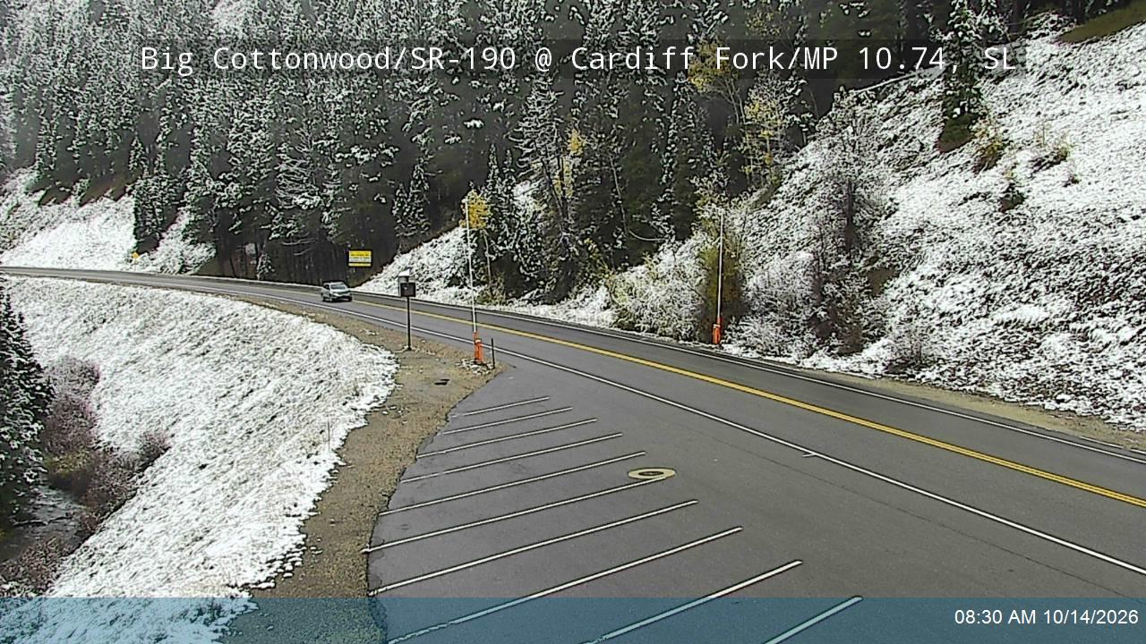 Big Cottonwood Canyon Rd / SR-190 @ Cardiff Fork / MP 10.74, SL live camera view