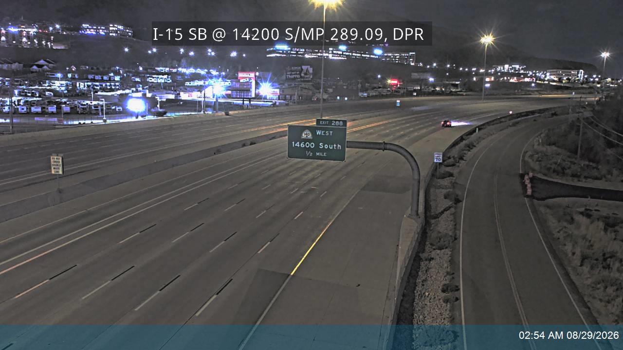 I-15 SB @ 14200 S / MP 289.09, DPR live camera view