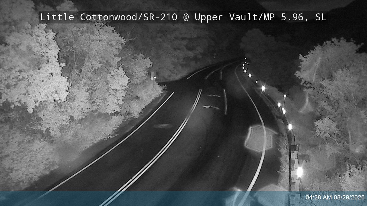 Little Cottonwood Rd / SR-210 @ Upper Vault / MP 5.96, SL live camera view