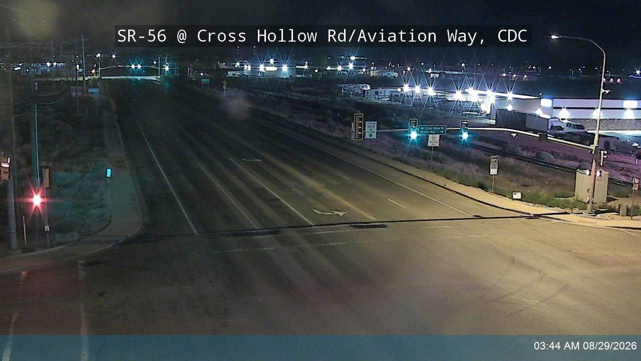 400 N / SR-56 @ Cross Hollow Rd / Aviation Way, CDC live camera view