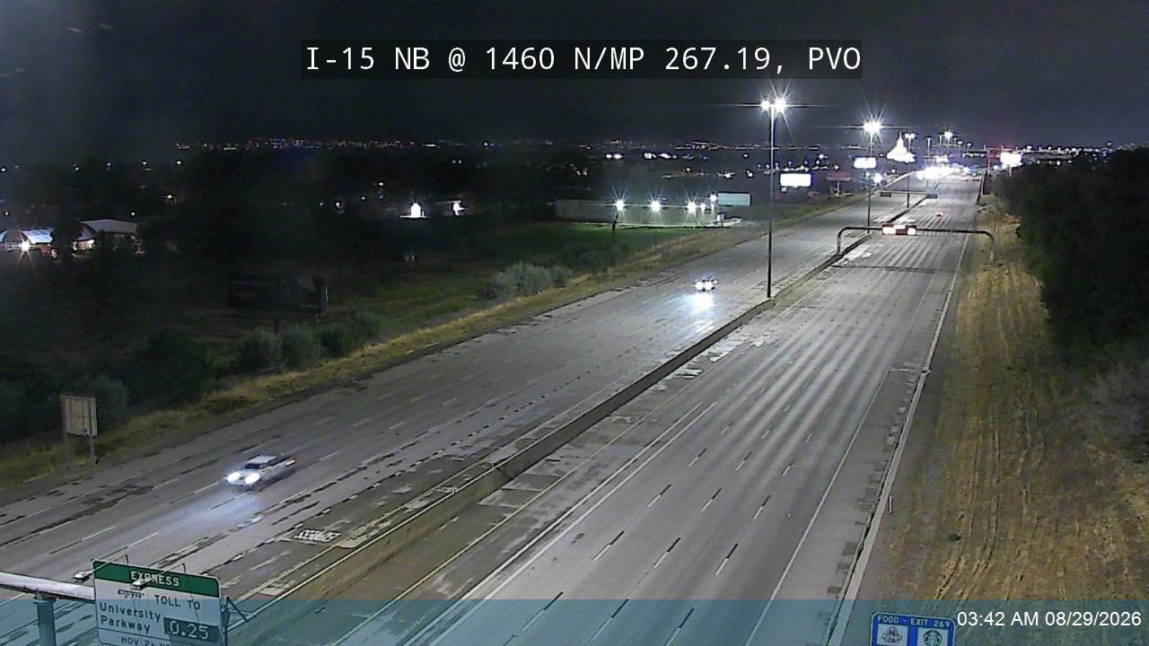 I-15 NB @ 1460 N / MP 267.19, PVO live camera view