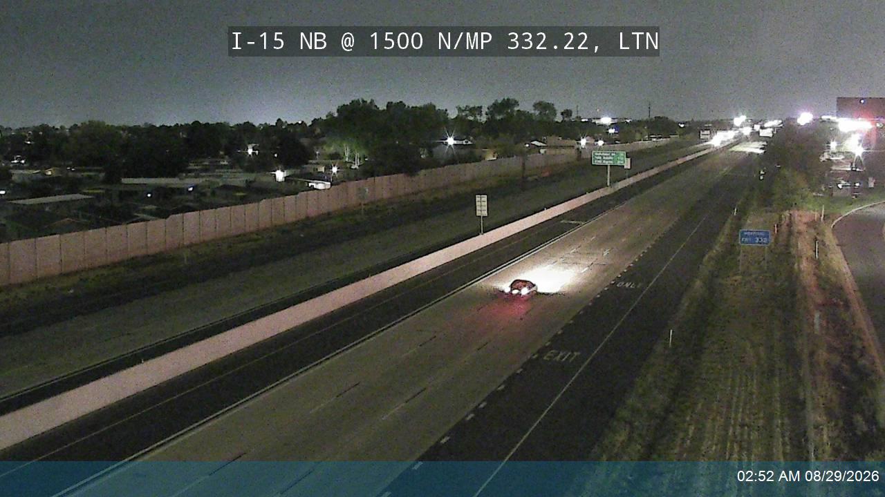 I-15 NB @ 1500 N / MP 332.22, LTN live camera view