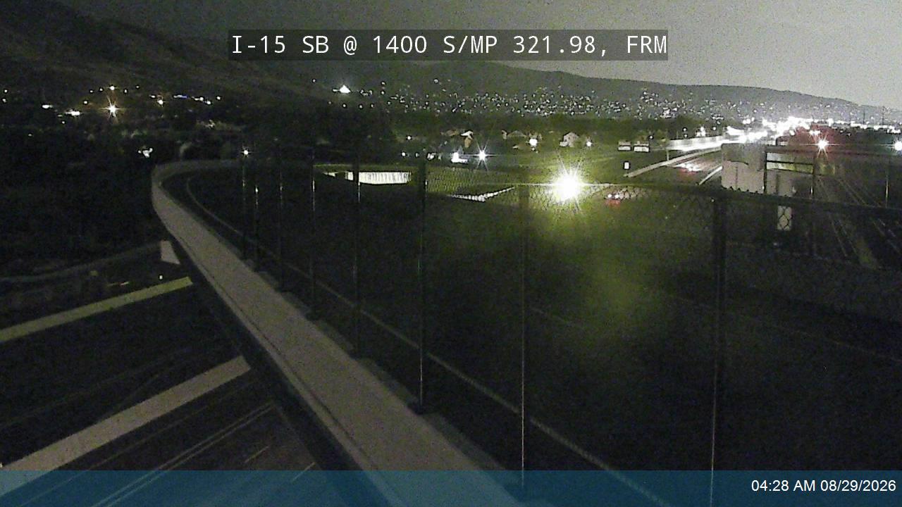 I-15 SB @ 1400 S / MP 321.98, FRM live camera view