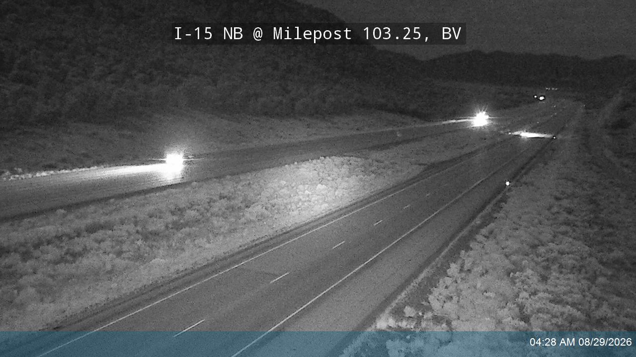 I-15 NB @ Milepost 103.25, BV live camera view