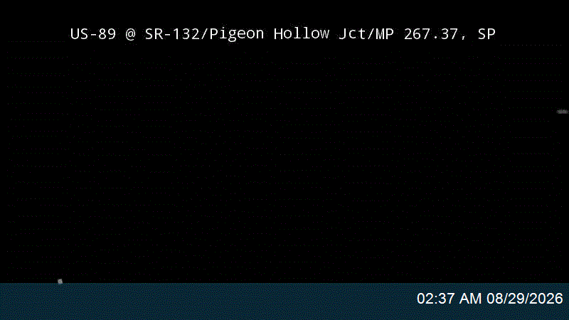 US-89 @ SR-132 / Pigeon Hollow Jct / MP 267.37, SP live camera view