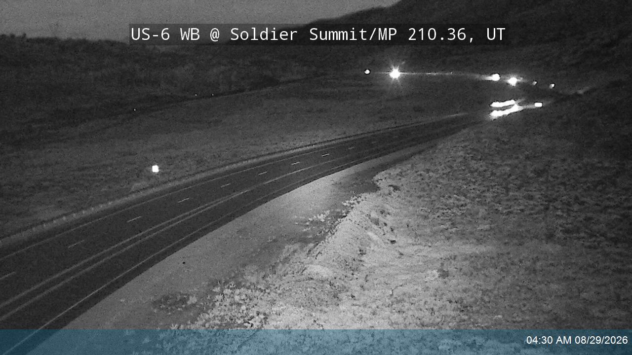 US-6 WB @ Soldier Summit / MP 210.36, UT live camera view