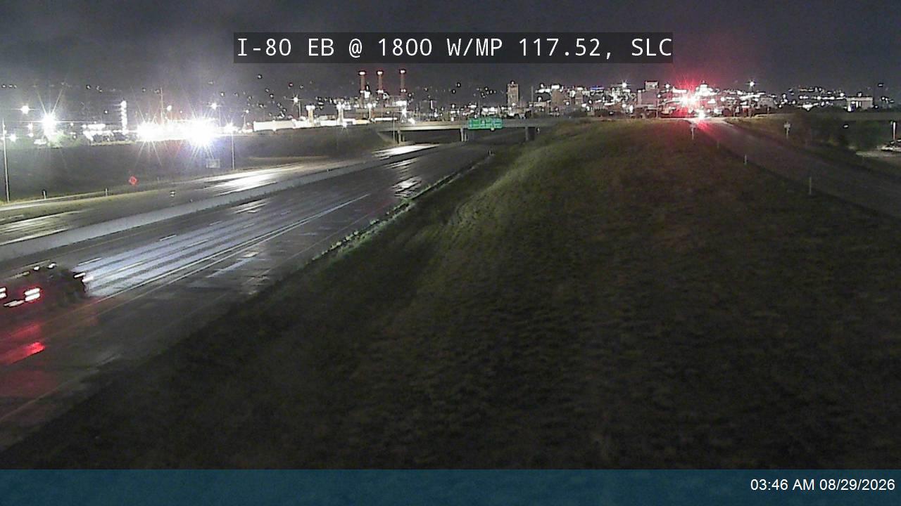 I-80 EB @ 1800 W / MP 117.52, SLC live camera view