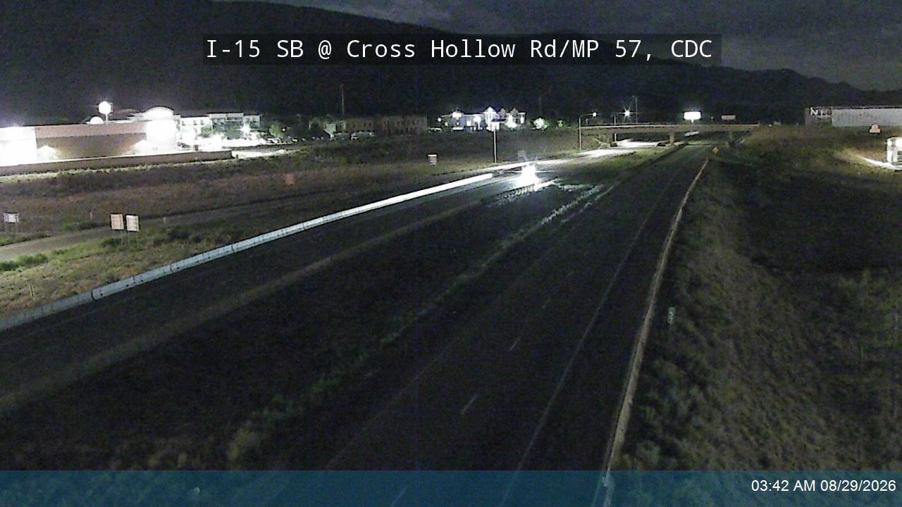 I-15 SB @ Cross Hollow Rd / MP 57, CDC live camera view