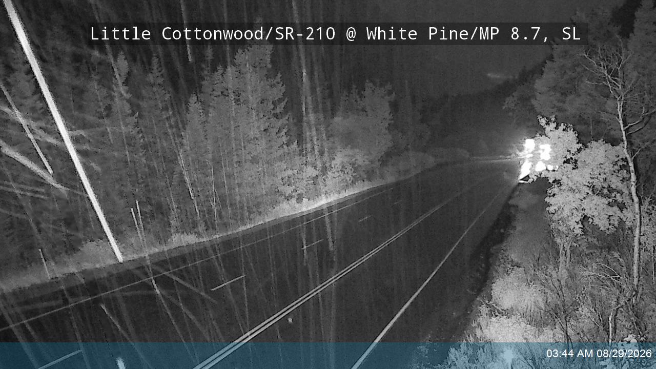 Little Cottonwood Rd / SR-210 @ White Pine / MP 8.7, SL live camera view
