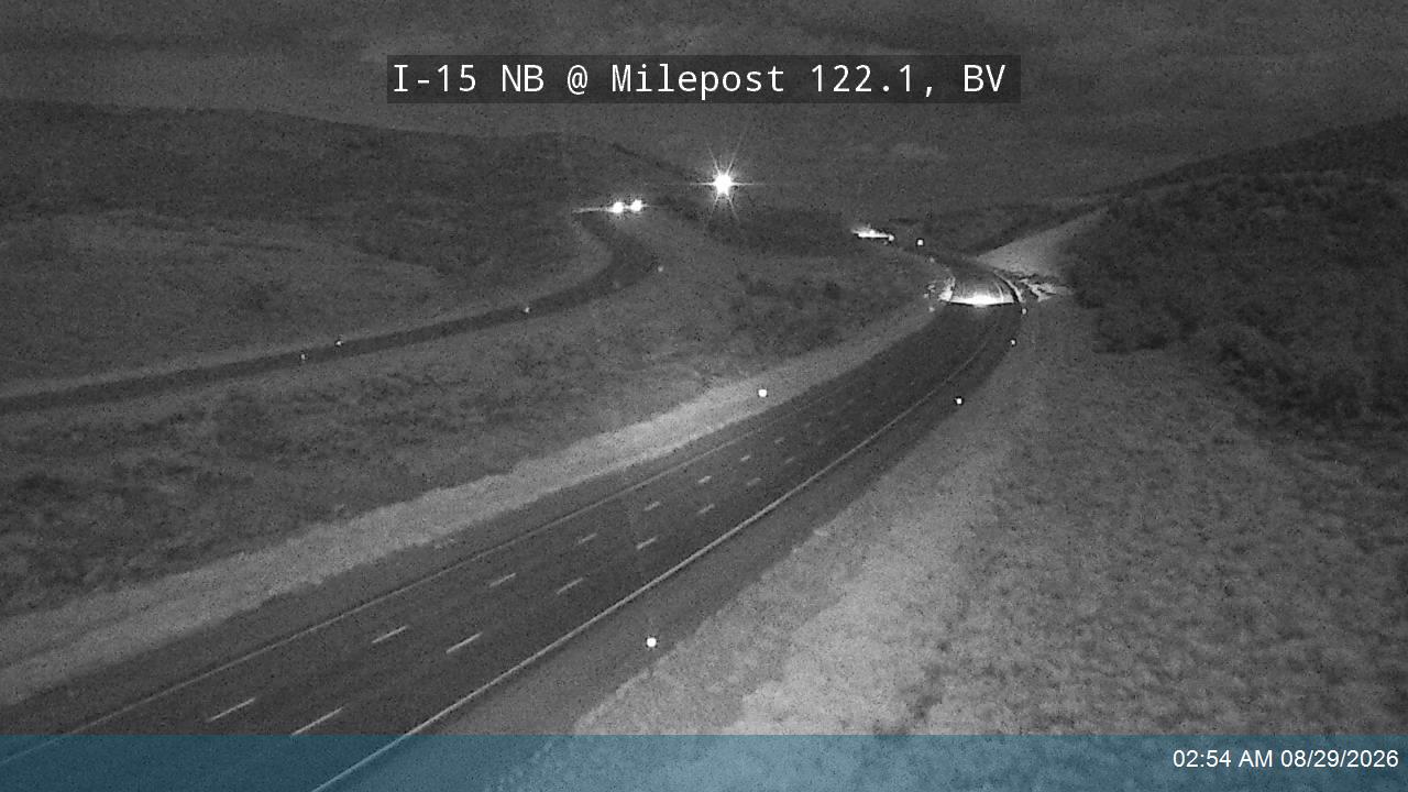 I-15 NB @ Milepost 122.1, BV live camera view