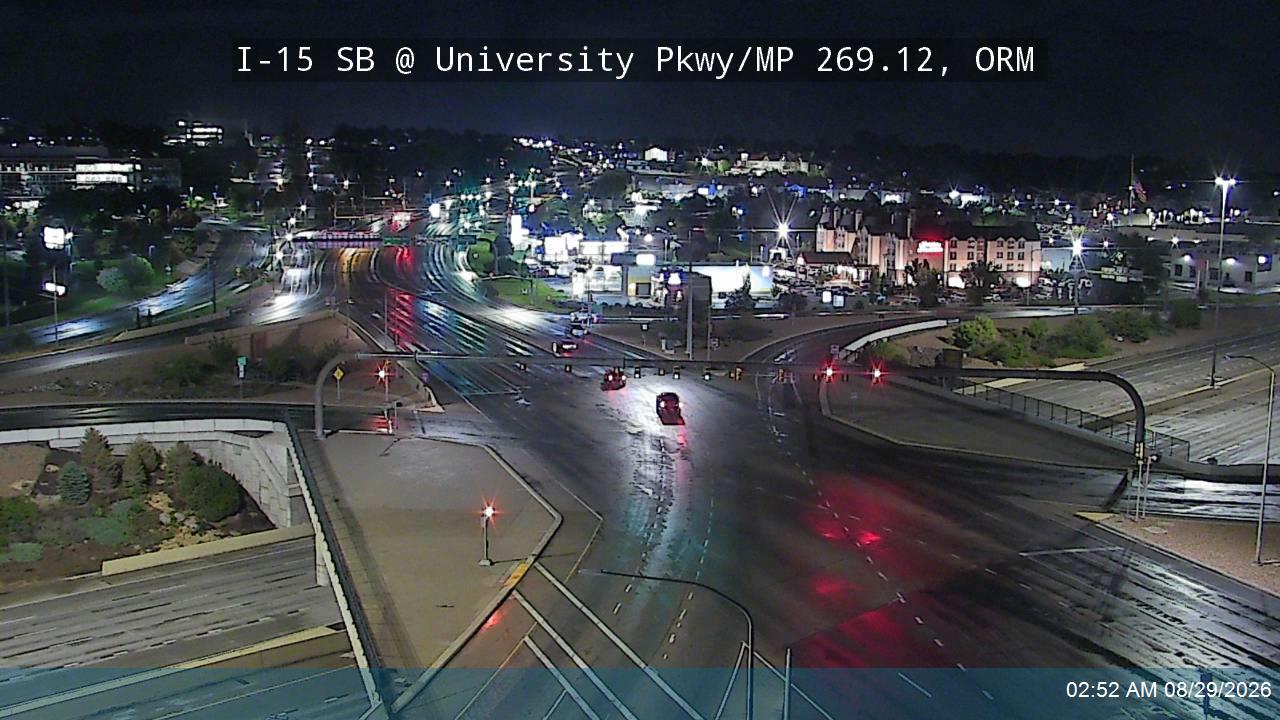 I-15 SB @ University Pkwy / SR-265 / MP 269.12, ORM live camera view