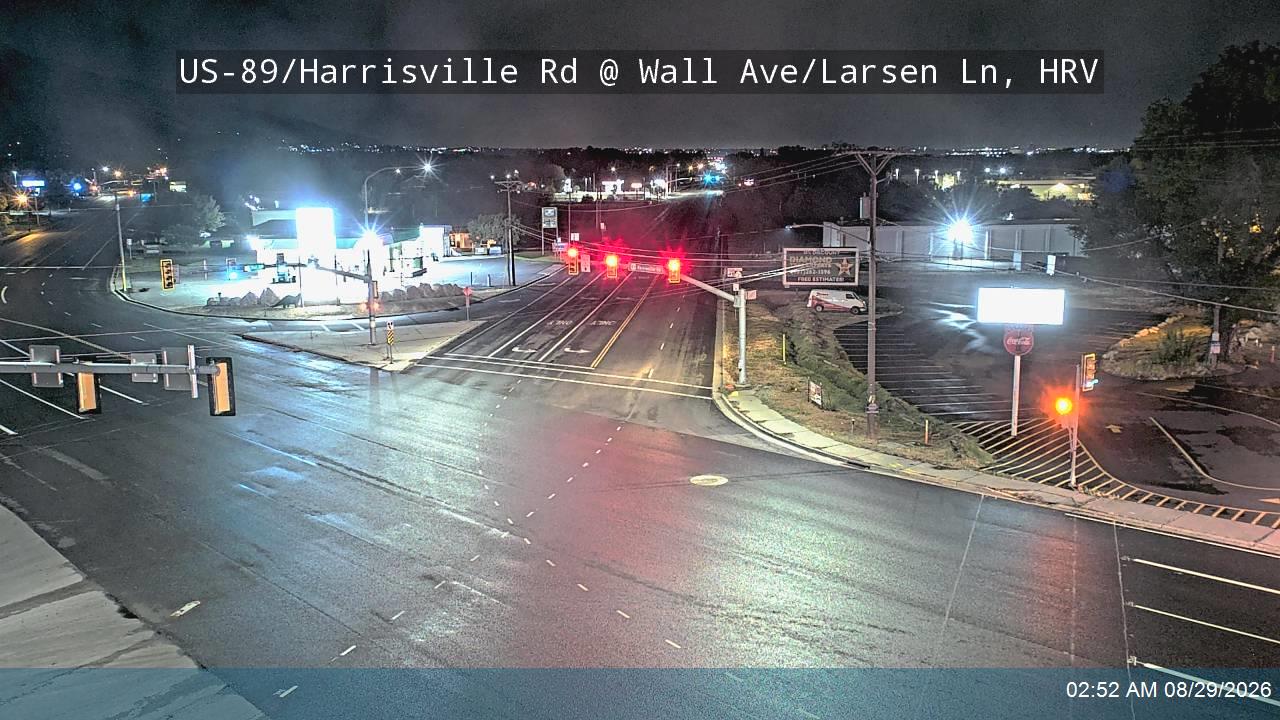 US-89 / Harrisville Rd @ Wall Ave / SR-204 / Larsen Ln, HRV live camera view