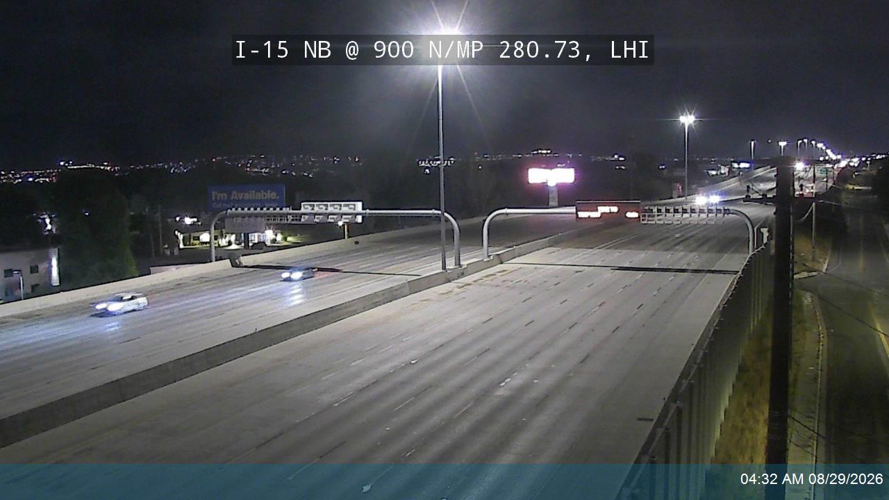I-15 NB @ 900 N / MP 280.73, LHI live camera view