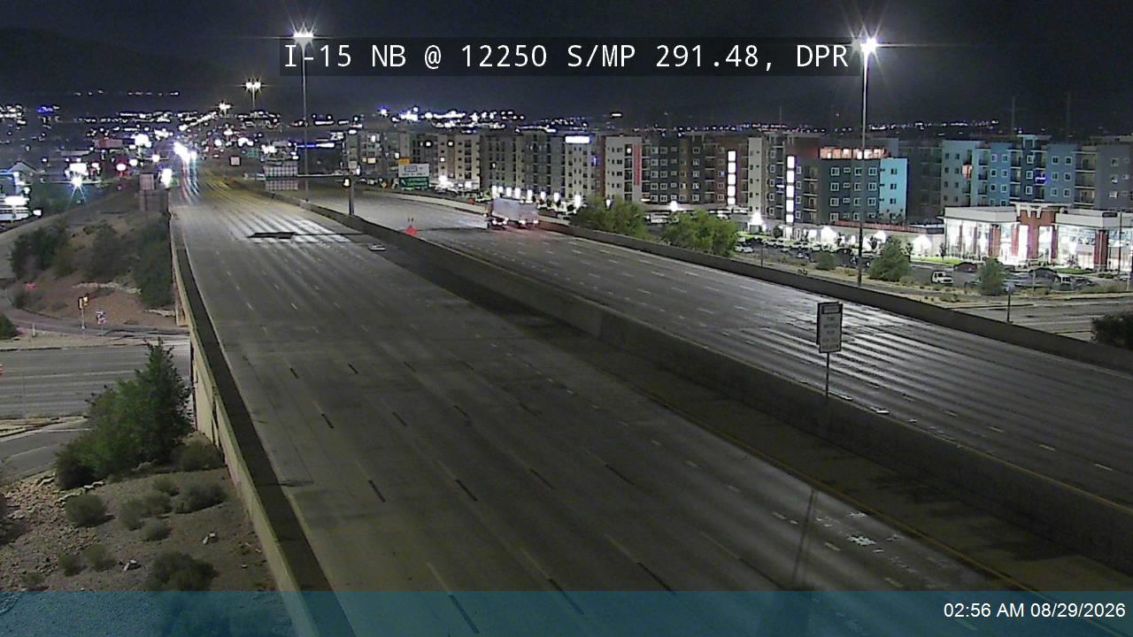 I-15 NB @ 12250 S / MP 291.48, DPR live camera view