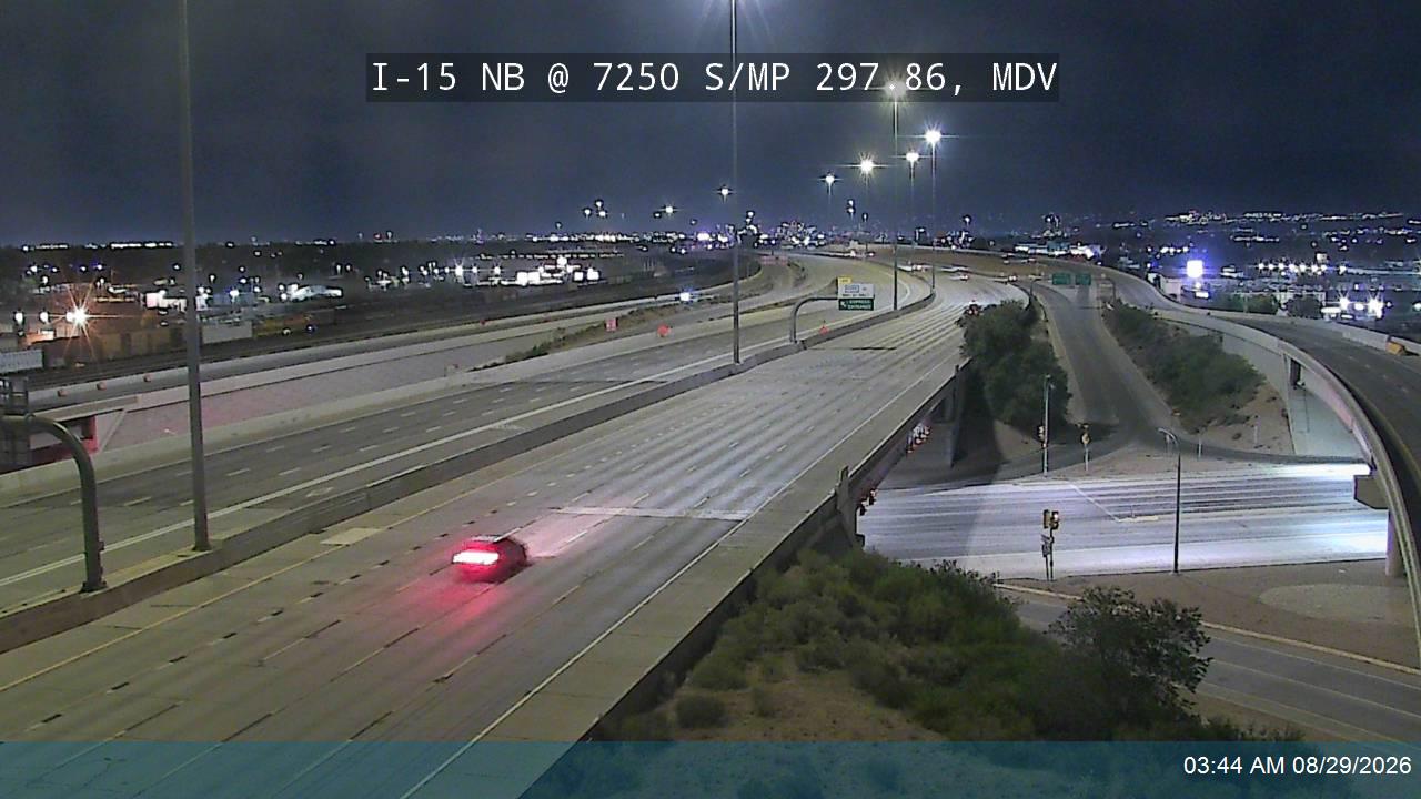 I-15 NB @ 7250 S / MP 297.86, MDV live camera view