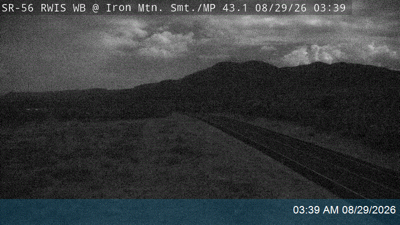 SR-56 RWIS WB @ Iron Mountain Summit / MP 43.1 RN live camera view