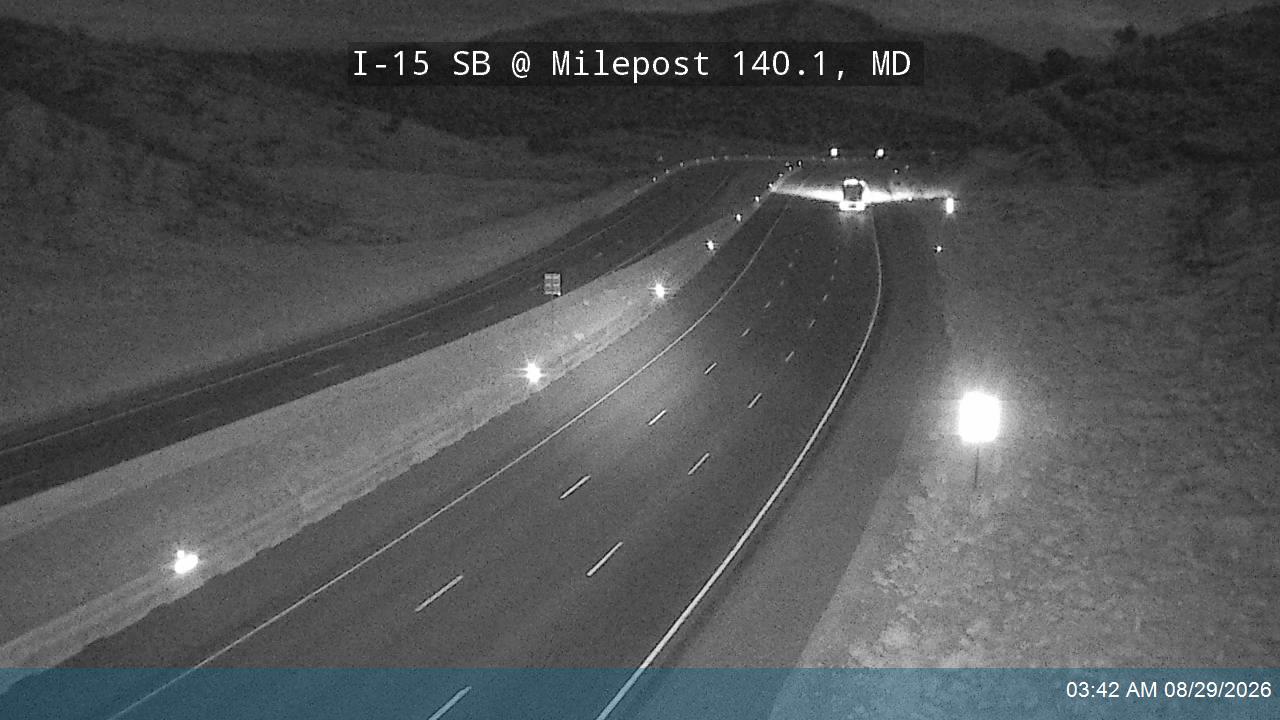 I-15 SB @ Milepost 140.1, MD live camera view