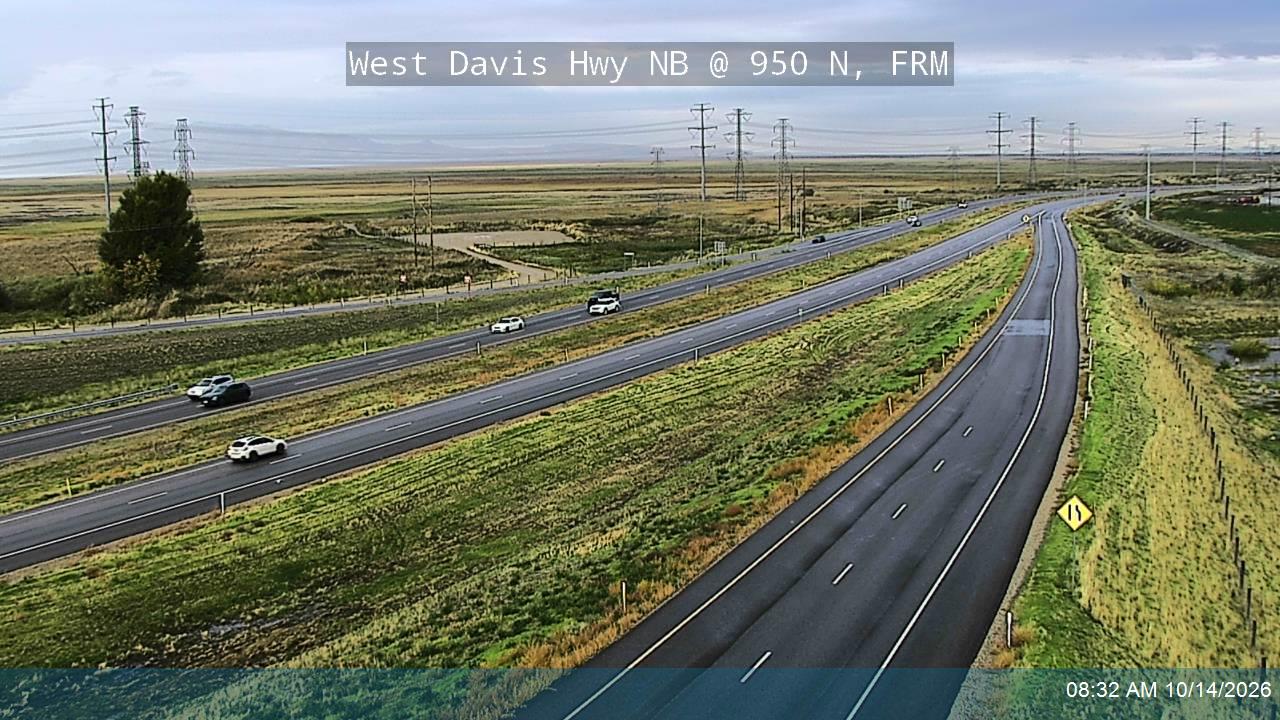 West Davis Hwy / SR-177 NB @ 950 N / MP 3.92, FRM live camera view