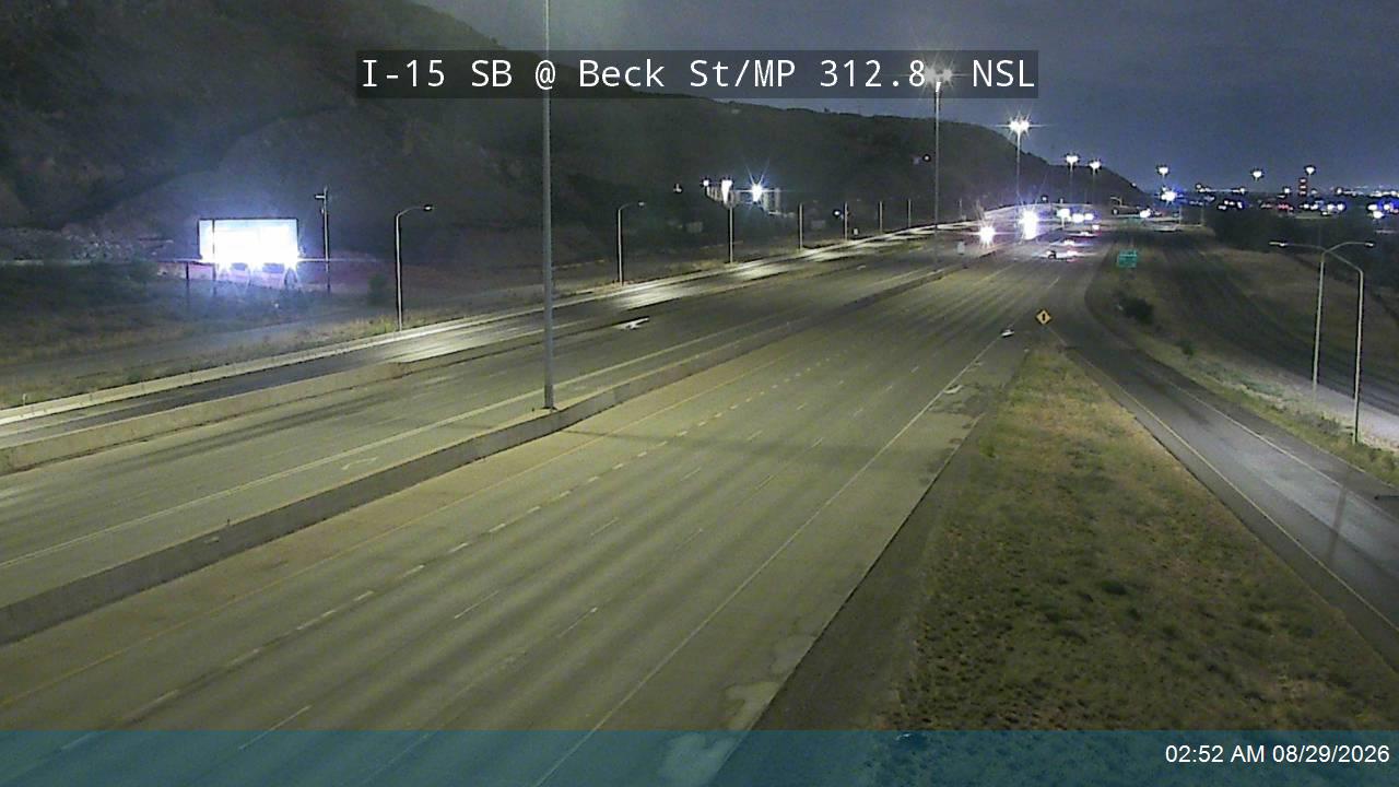 I-15 SB @ Beck St / US-89 / MP 312.8, NSL live camera view