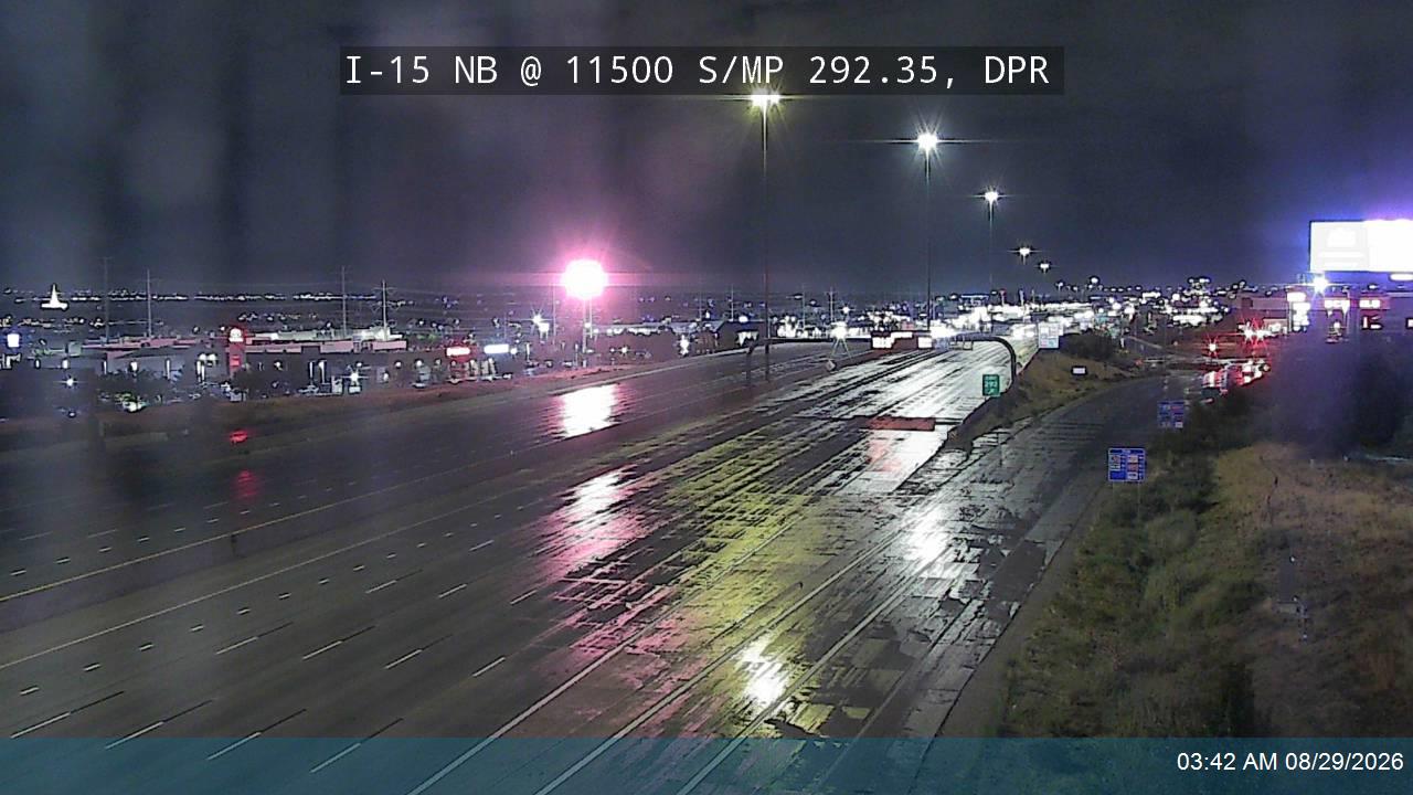 I-15 NB @ 11500 S / MP 292.35, DPR live camera view