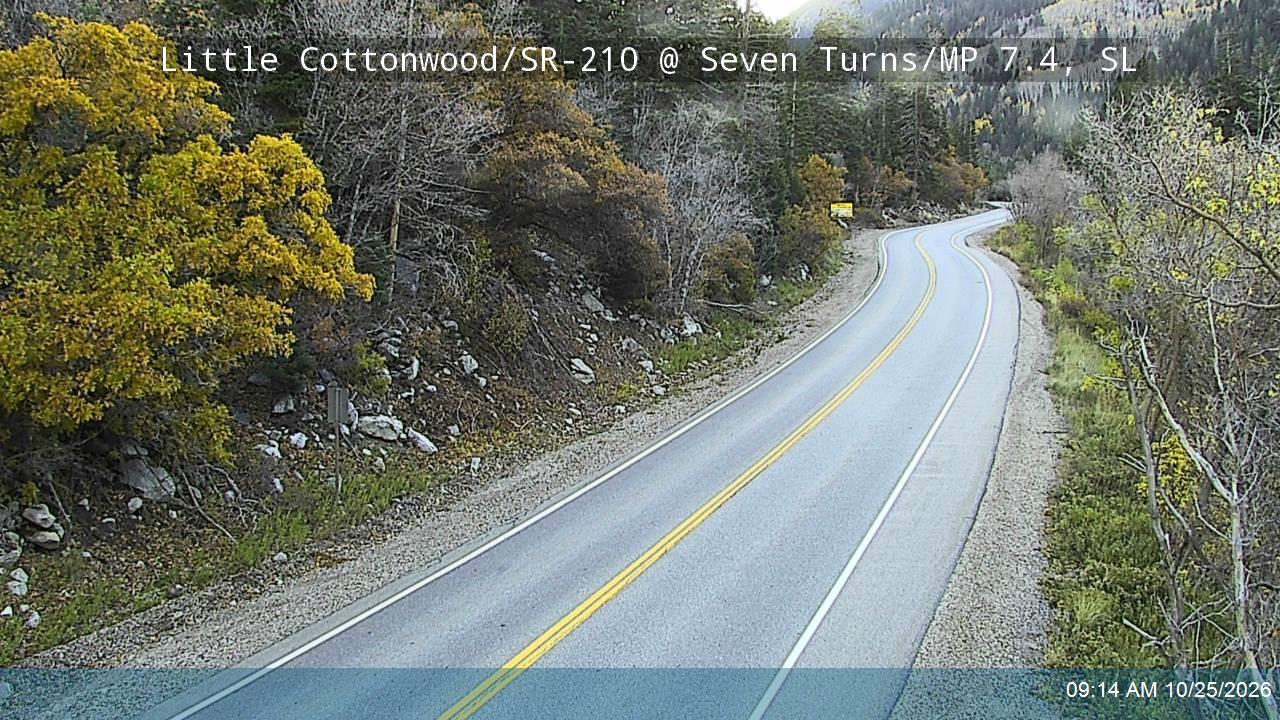 Little Cottonwood Rd / SR-210 EB @ Seven Turns / MP 7.4, SL live camera view