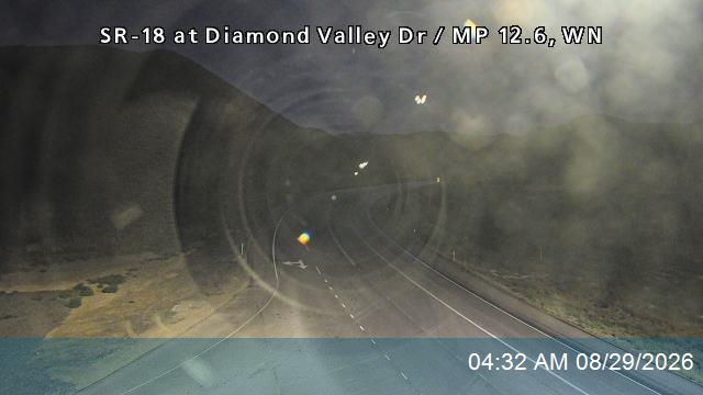 SR-18 @ Diamond Valley Dr / MP 12.6, WN live camera view