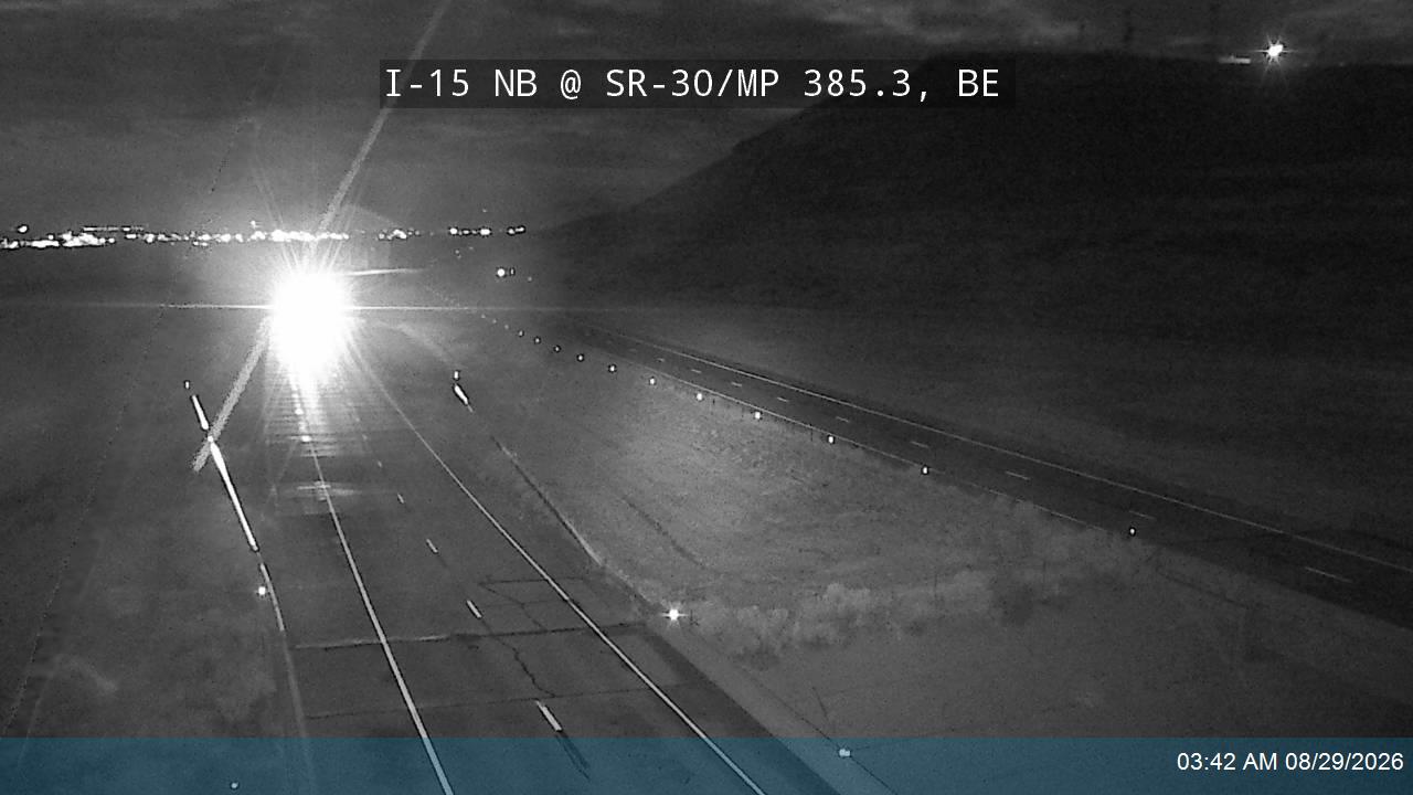 I-15 NB @ SR-30 / MP 385.3, BE live camera view