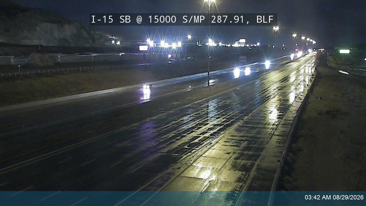 I-15 SB @ 15000 S / MP 287.91, BLF live camera view