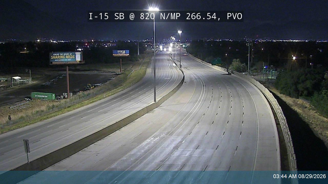 I-15 SB @ 820 N / MP 266.54, PVO live camera view