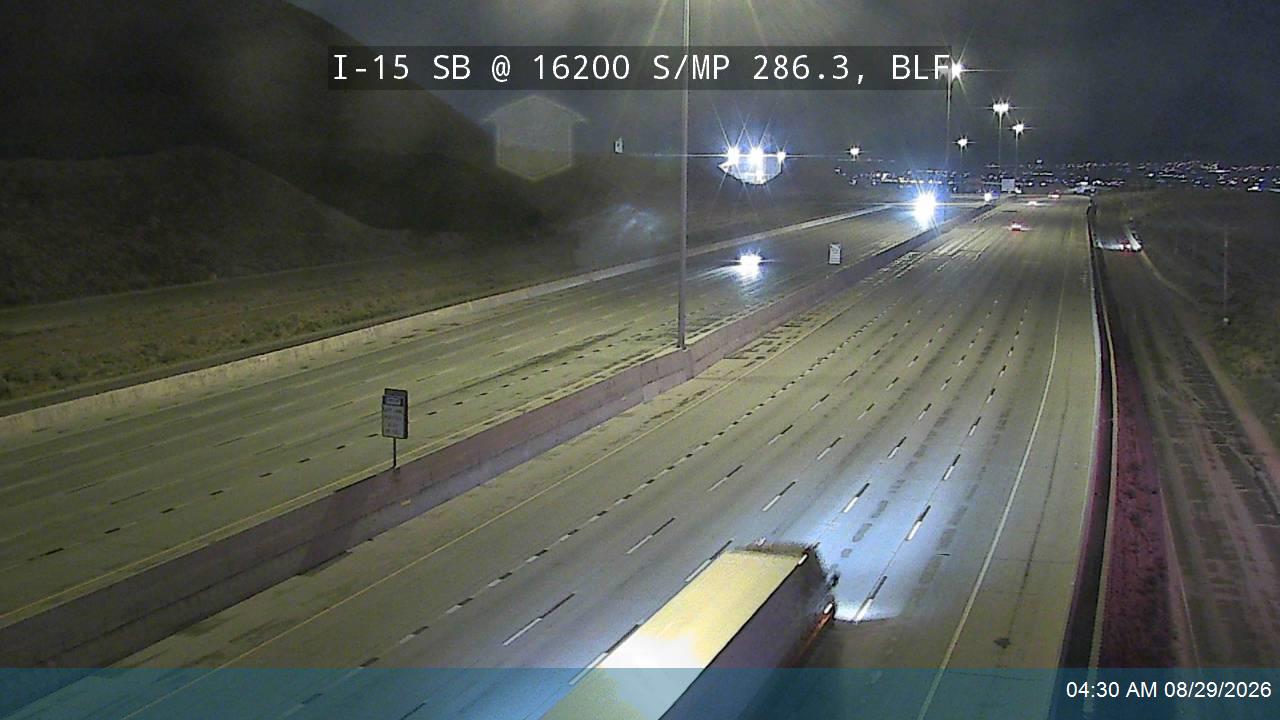 I-15 SB @ 16200 S / MP 286.3, BLF live camera view