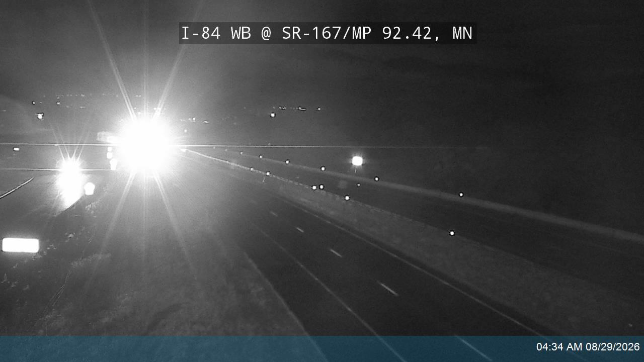 I-84 WB @ SR-167 / MP 92.42, MN live camera view