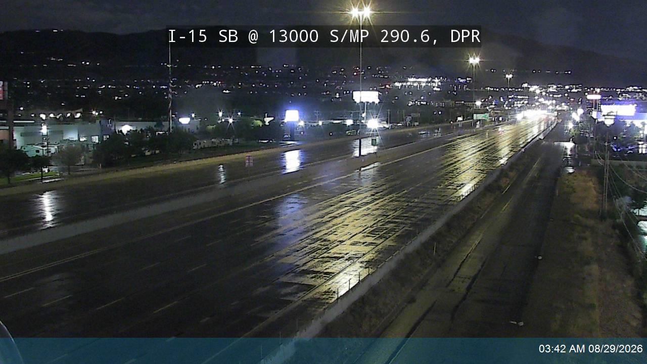 I-15 SB @ 13000 S / MP 290.6, DPR live camera view