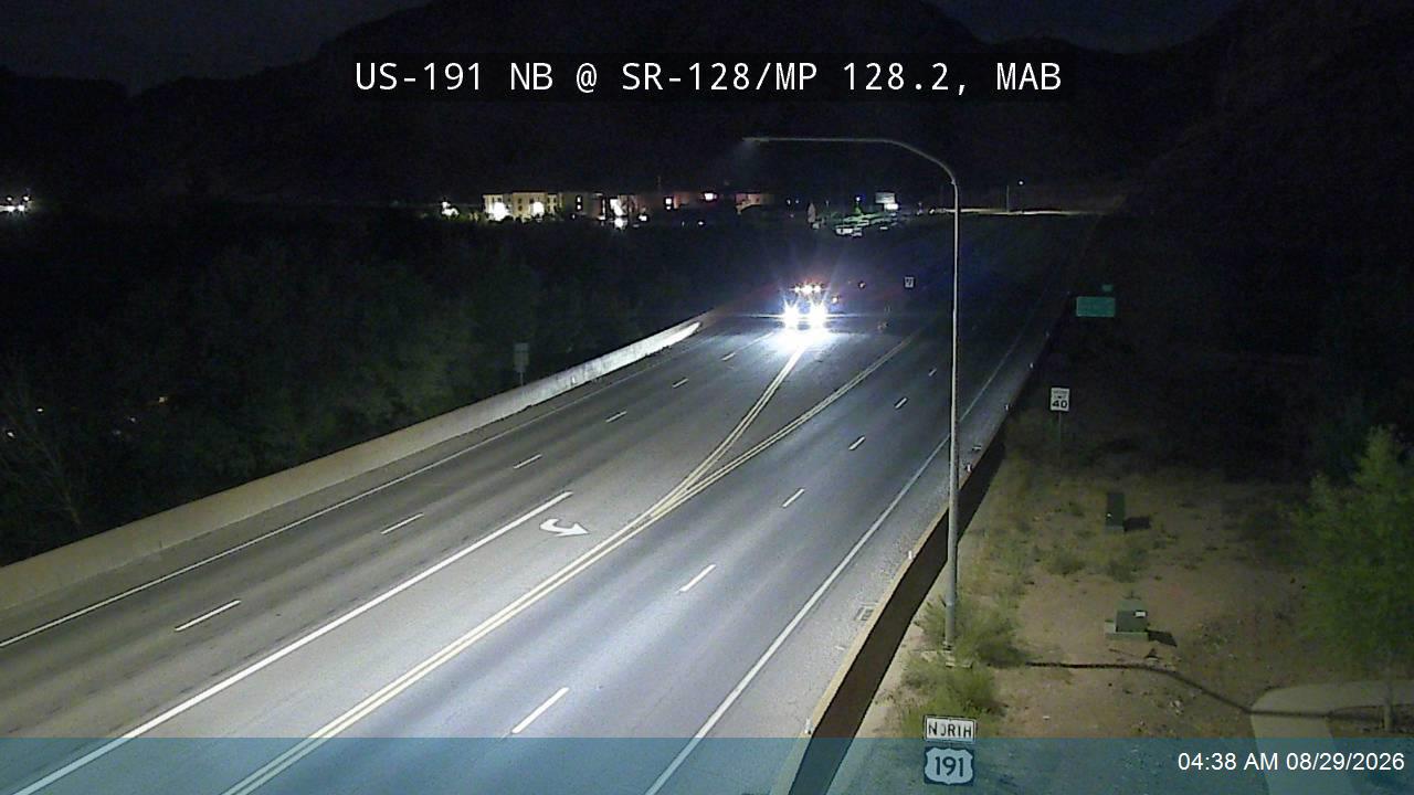 US-191 NB @ SR-128 / MP 128.2, MAB live camera view