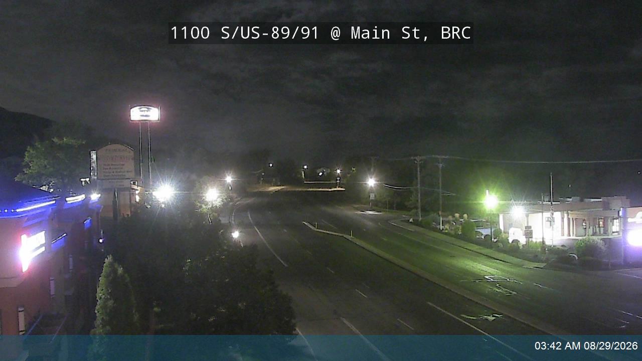 1100 S / US-89/91 @ Main St / US-89 / SR-13, BRC live camera view