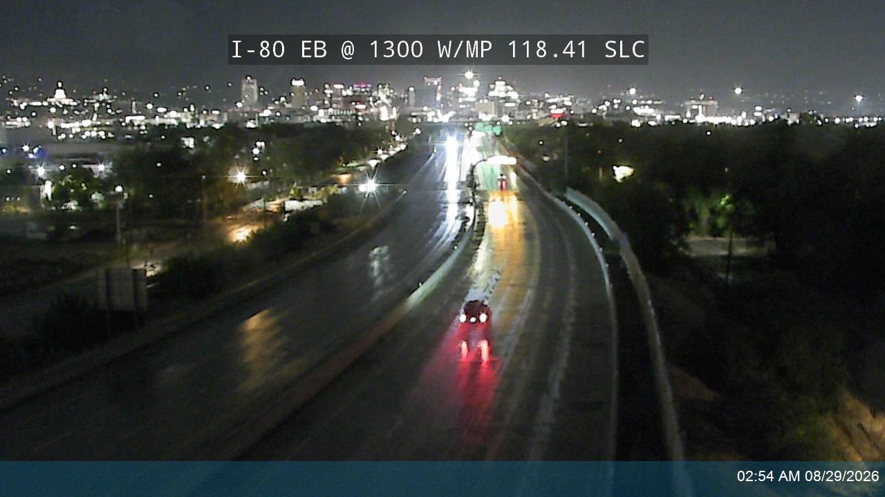 I-80 EB @ 1300 W / MP 118.41 SLC live camera view