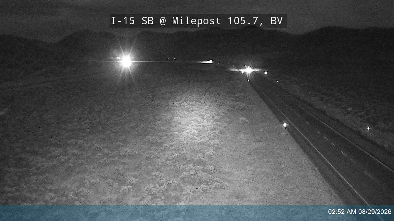 I-15 SB @ Milepost 105.7, BV live camera view