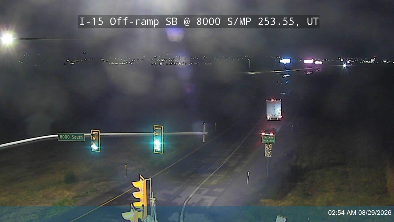 I-15 Off-ramp SB @ 8000 S / SR-164 / MP 253.55, UT live camera view