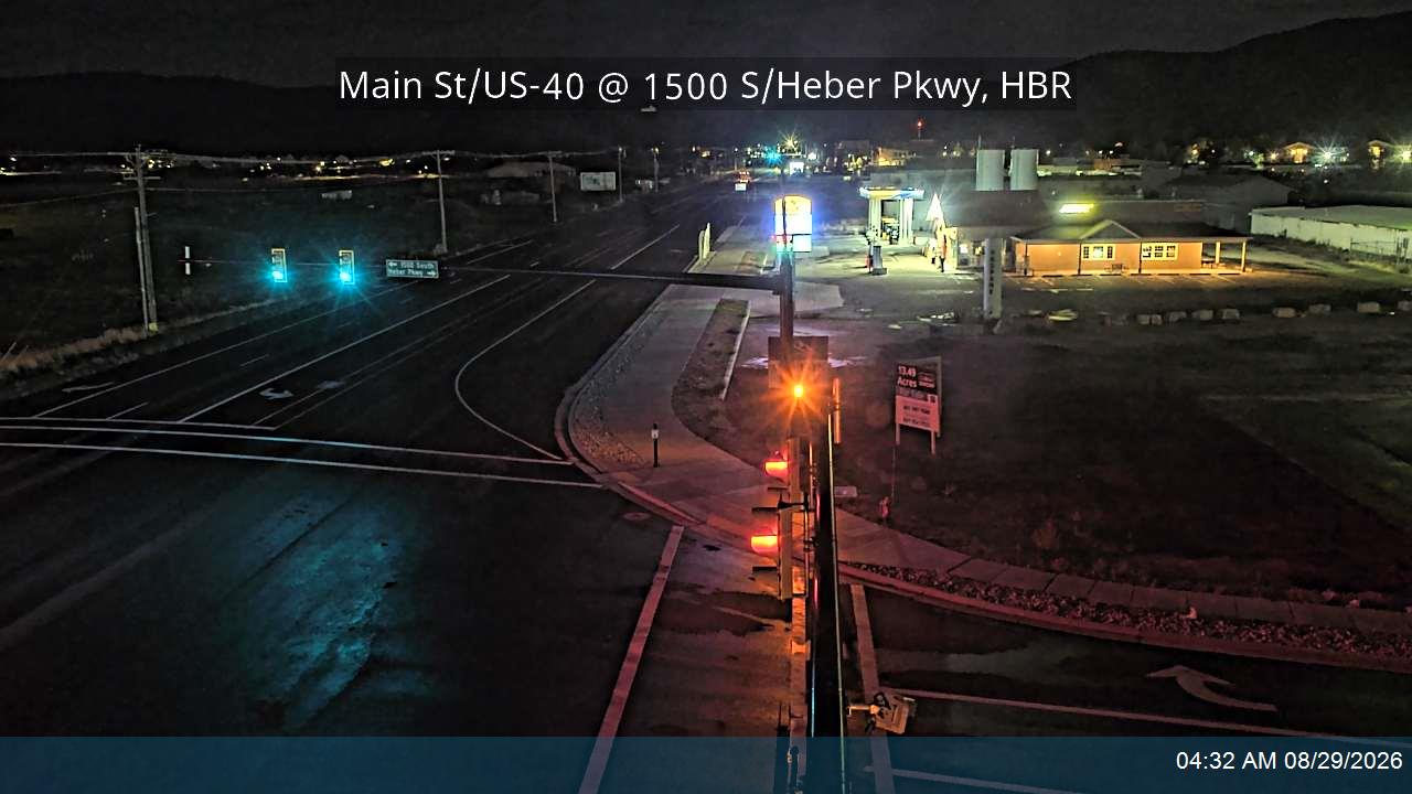 Main St / US-40 @ 1500 S / Heber Pkwy, HBR live camera view