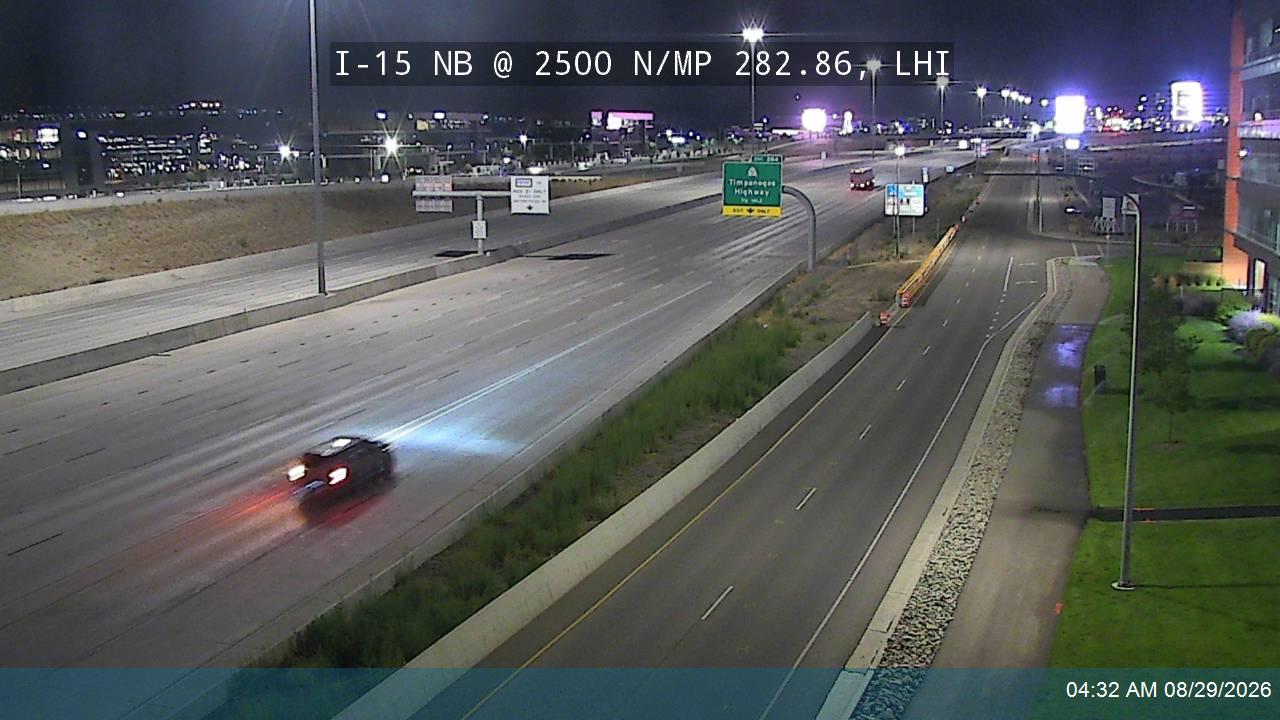 I-15 NB @ 2500 N / MP 282.86, LHI live camera view