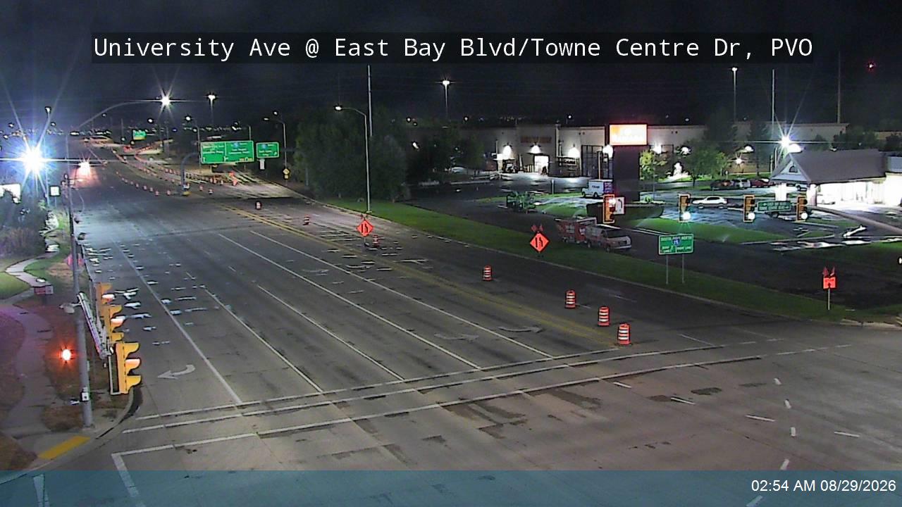 University Ave / US-189 @ East Bay Blvd / Town Center Dr / 1420 S, PVO live camera view