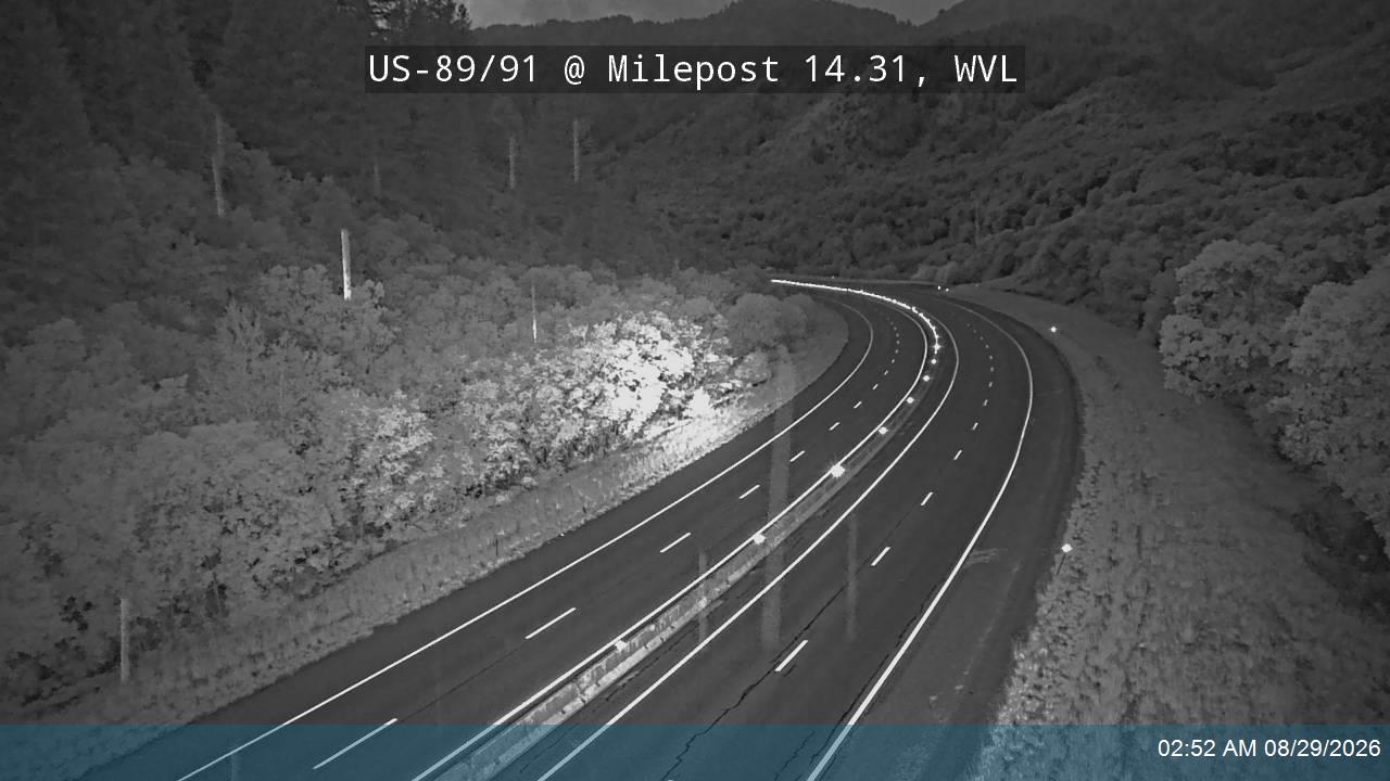 US-89/91 @ Milepost 14.31, WVL live camera view