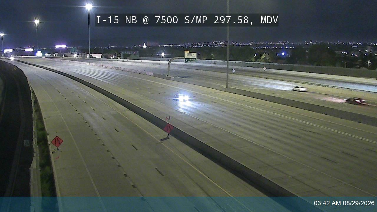 I-15 NB @ 7500 S / MP 297.58, MDV live camera view