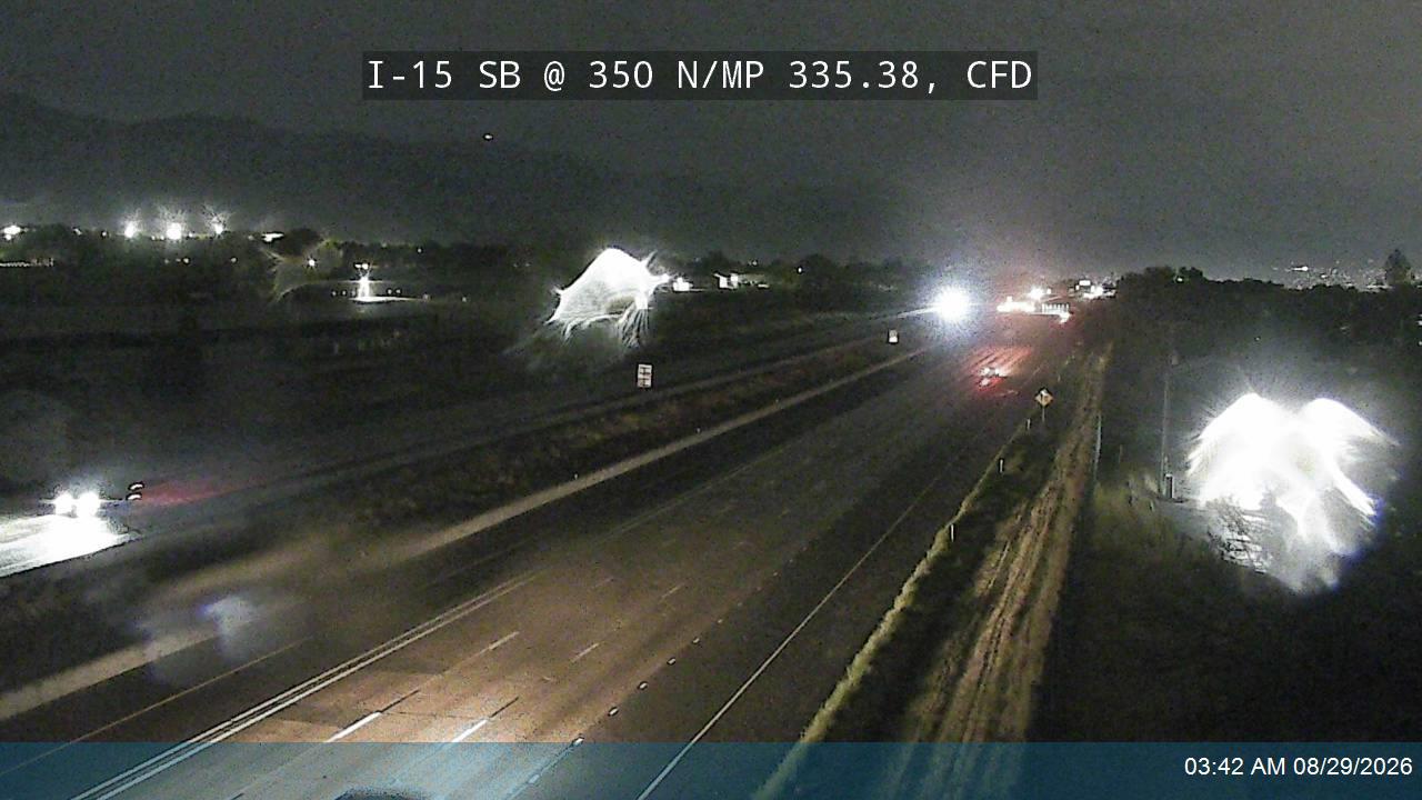 I-15 SB @ 350 N / MP 335.38, CFD live camera view