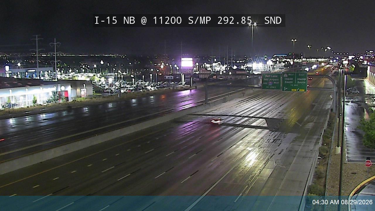 I-15 NB @ 11200 S / MP 292.85, SND live camera view