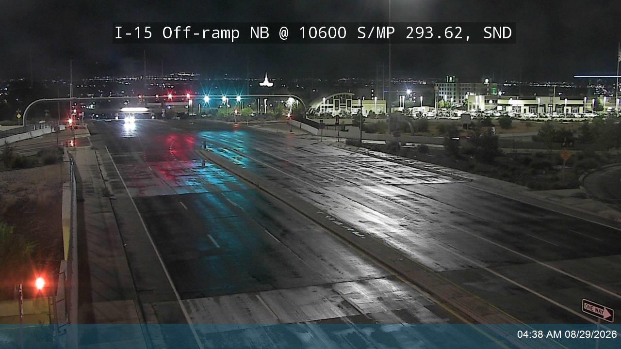 I-15 Off-ramp NB @ 10600 S / SR-151 / MP 293.62, SND live camera view