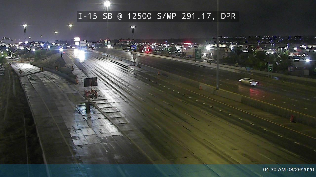 I-15 SB @ 12500 S / MP 291.17, DPR live camera view