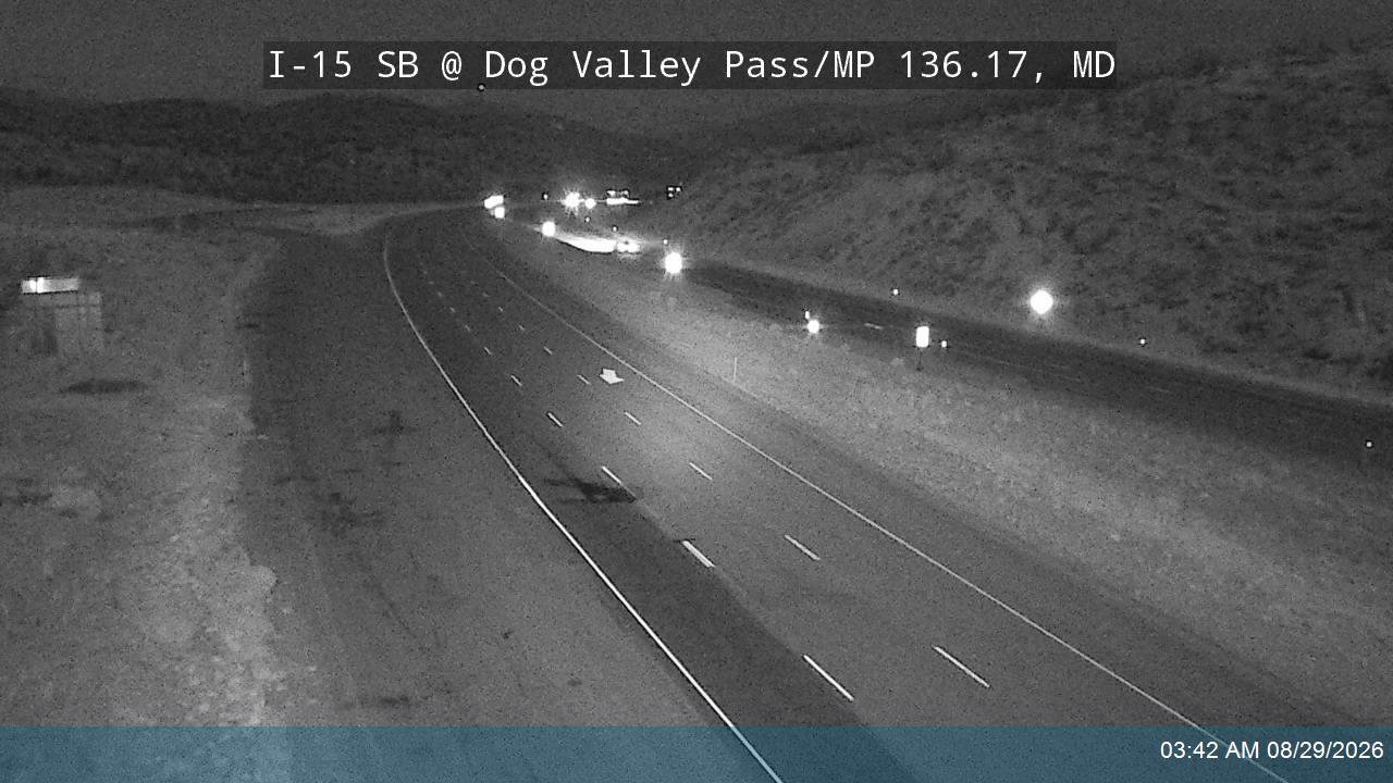 I-15 SB @ Dog Valley Pass/MP 136.17, MD live camera view